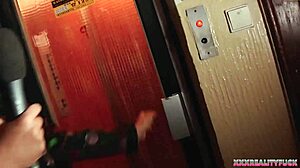 Hot 18 blonde fucks boyfriend in quickie doggystyle