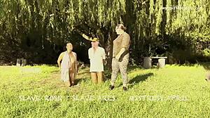 Hell yeah, Dominatrix Mistress April whips Rose into shape!