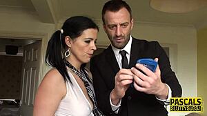 Milf Sub Anally Rides Swingers Group in Uniform Fetish