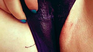 Watch that dirty squirt soak her panties and drip from her wet pussy