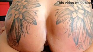 Husband watches wife fuck his friend before joining in