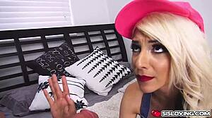 Step bro fiercely bangs Hime Marie's shaved pussy hard.