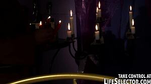 the possessed angel undergoes a thorough exorcism by a european priest