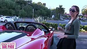 Christiana Cinn's Emotional Fantasy: Pretty Stepsis Craves Wet Blowjob and Doggystyle in Car.