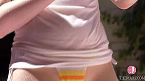 水遊びパシャパシャ。晴天の下ではしゃぐ絶世の美 ppmn-088