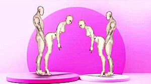 Twins fucking girls in hentai style