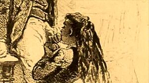 Vintage Erotic Illustration From Antique Comic Book Featuring Anime Hentai Characters