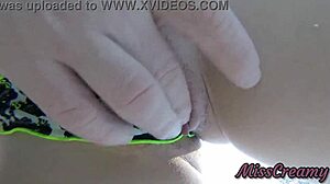 teen student fingers my pussy in public pool - risky!