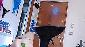 Pepina and Zaramontoyareal enjoy anal play with a big cucumber