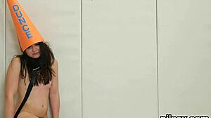 Naughty teen 18+ gets anal drilled in butthole asylum, receiving blowjob and ass licking during bdsm therapy.