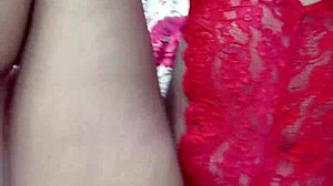 Big booty indian girl in lingerie fucks friend with girlfriend watching