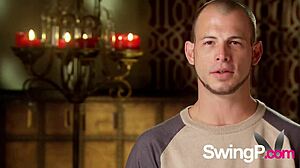 i play fun sex games outside with blonde and brunette before starting a naughty swinger orgy