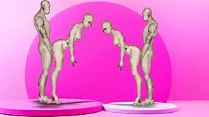 Twins fucking girls in hentai style