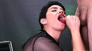 Dripping from mouth in intimate moment