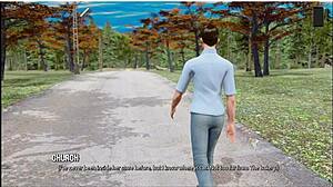 ripples gameplay part 5 - skinny brunette in lingerie gets clothes ripped