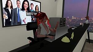 Hot mommy secretary rides passionately in office pov erp