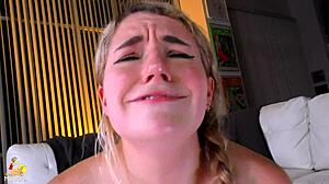 The girl next door peeps and begs for a hard fucking