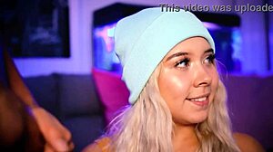 Blonde Footjobs Boyfriend