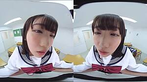 In the classroom, she confesses love to senpai, willing to do anything, and he gives perverted orders like a king