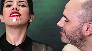 Dripping from mouth in intimate moment