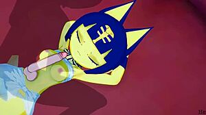 Uncensored Ankha rides cock