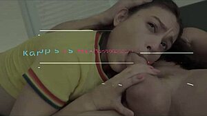 Busty Anna Chambers contrasts her big tits with monster black cock in intense fucking.