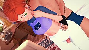 Gwen in 3D Hentai Parody Fucks with Big Ass