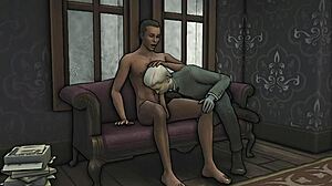 Homosexual Having Sex In Intimate Encounter