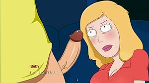 Rick's Way Back Home - Beth's Big Tits Handjob Compilation in Hentai