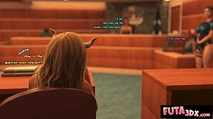 hey, courthouse futa drama turned into a hot threesome with big tits and riding