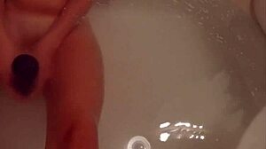 Watch her masturbate underwater then use vibrator and fingers for orgasm