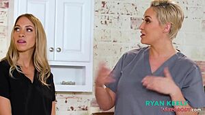 Bubble Butt Interns First Nuru Massage with a Pro Masseuse