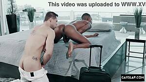 Hot Gay Twink Drills Big Cock in Rough Interracial Action