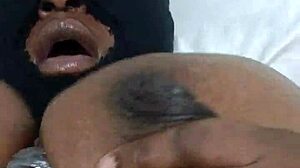 Feeling Intense Pleasure, Ebony Beauty With Huge Tits Toys Herself