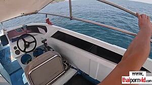 thai girlfriend enjoys rough outdoor pounding