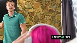 Stepsiblings fuck with their hot milf step mother - lily lou sandy love