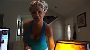 Deauxma Giving Wet Shampoo and Sucking Cock with Big Tits on Display