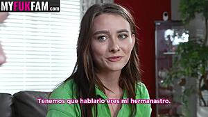 Petite Stepsis Brunette With Pierced Nipples Fucks Stepbro!