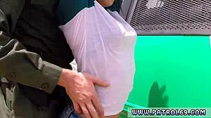 Two teen 18+s enjoy an outdoor adventure with a stripper