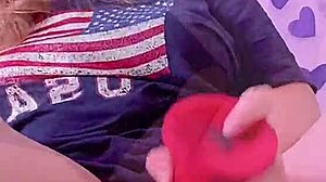 Huge Red Dildo And Squirt Action