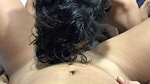 mariangel belle's rough fingering in ass makes him cum hard in missionary