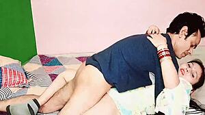 Girlfriend takes anal and pussy fuck on bed