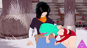 feeling so horny in koikatsu bra c18 dragon ball sex blowjob handjob cumshot uncensored