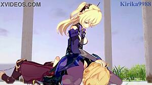 Amber And Fischl Intense Sex In Genshin Hentai