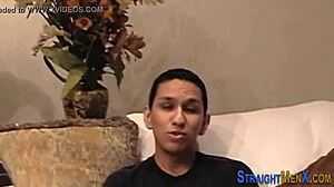 Gay amateur strokes and sucks partner's hard cock passionately