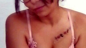 annie intensely masturbates with toys on video call