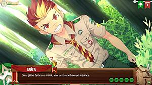 game friends camp episode 3, hiking through the forest with russian voice acting