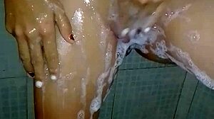 Latina Colombiana Masturbates Alone In The Shower!
