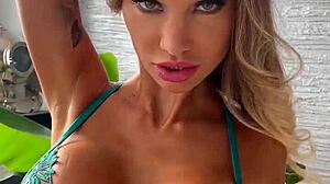 monika fox posing in sexy lingerie during a pornshoot