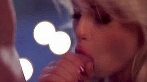 Blonde babe enjoys oral experience